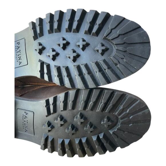 Patina Heritage Cap Toe Leather Ankle Boot Brown Men size 8 - Picture 6 of 7